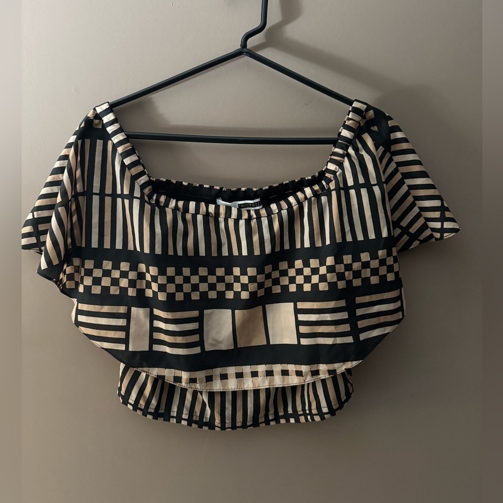 Tracy Reese Lola Off- The- Shoulder Flounce Top
